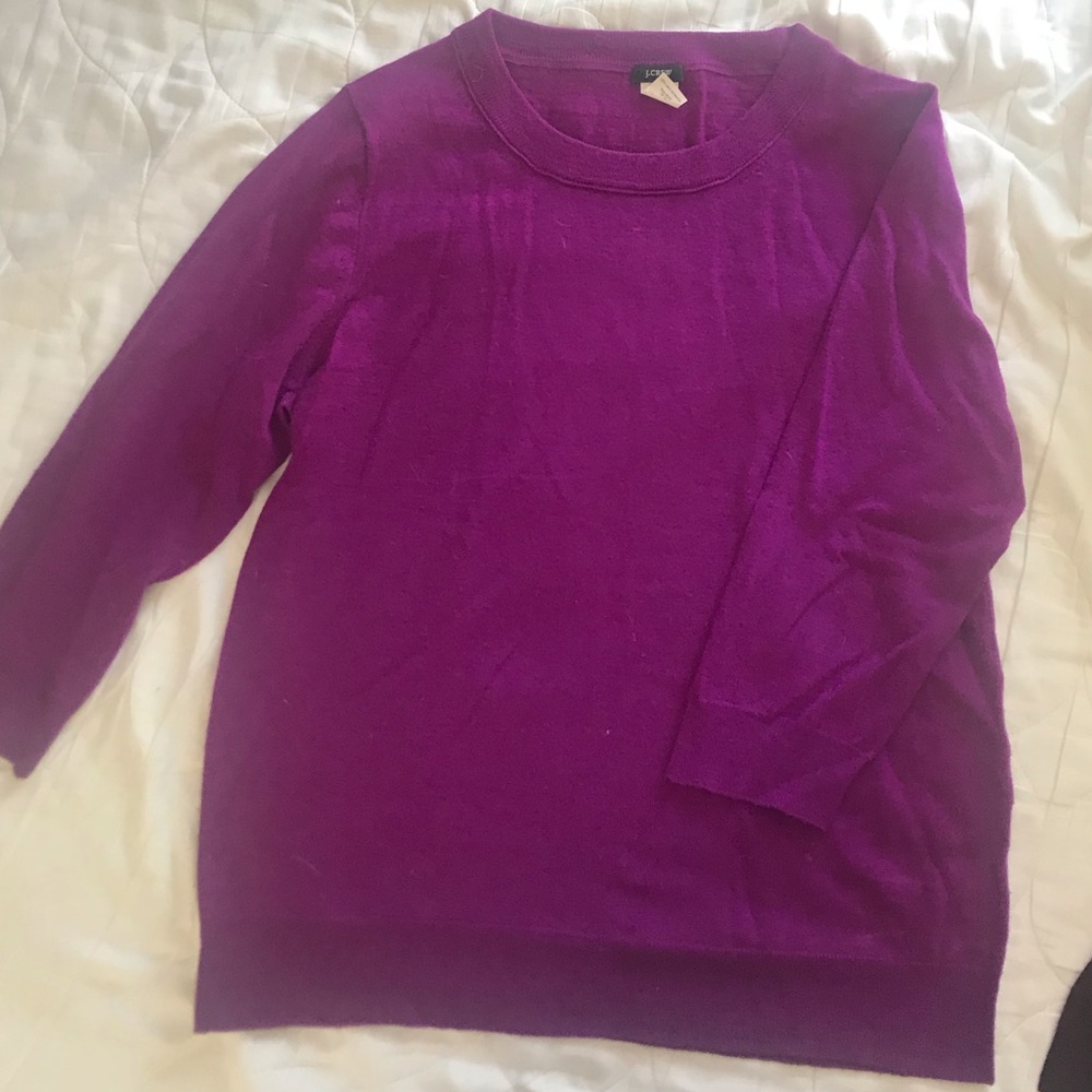 Beautiful magenta crewneck J. Crew sweater .